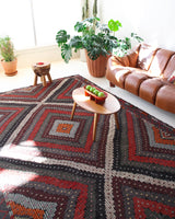 Vintage Anatolian Cicim Kilim Rug 7'x11'2"