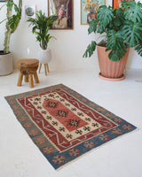 old rug, antique rug, earthy colors, faded colors, Turkish rug, vintage rug, flat weave, kilim rug, large area rug, square rug, Wild Shaman, Portland, Oregon, rug store, rug shop, local shop