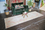 Vintage Turkish Faded Anatolian Runner Rug 3ftx8.10ft