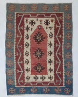 old rug, antique rug, earthy colors, faded colors, Turkish rug, vintage rug, flat weave, kilim rug, large area rug, square rug, Wild Shaman, Portland, Oregon, rug store, rug shop, local shop