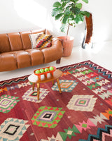 Turkish rug, vintage rug, flat weave, kilim rug, large area rug, square rug, Wild Shaman, Portland, Oregon, rug store, rug shop, local shop, bright colors, area rug, bold color