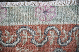 Vintage Faded Anatolian Rug 2.11ftx5.8ft
