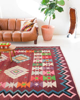 Turkish rug, vintage rug, flat weave, kilim rug, large area rug, square rug, Wild Shaman, Portland, Oregon, rug store, rug shop, local shop, bright colors, area rug, bold color