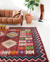 Turkish rug, vintage rug, flat weave, kilim rug, large area rug, square rug, Wild Shaman, Portland, Oregon, rug store, rug shop, local shop, bright colors, area rug, bold color