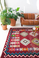 Vintage Turkish Bencik Kilim Rug 6'2"x10'