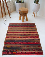 old rug, antique rug, earthy colors, faded colors, turkish rug, vintage rug, flat weave, mini rug, pile rug, Wild Shaman, Portland, Oregon, rug store, rug shop, local shop, kilim rug