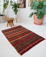 old rug, antique rug, earthy colors, faded colors, turkish rug, vintage rug, flat weave, mini rug, pile rug, Wild Shaman, Portland, Oregon, rug store, rug shop, local shop, kilim rug