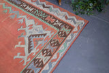 old rug, antique rug, earthy colors, faded colors, turkish rug, vintage rug, flat weave, kilim rug, large area rug, square rug, Wild Shaman, Portland, Oregon, rug store, rug shop, local shop