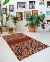 old rug, antique rug, earthy colors, faded colors, Turkish rug, vintage rug, flat weave, kilim rug, large area rug, square rug, Wild Shaman, Portland, Oregon, rug store, rug shop, local shop