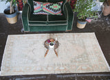 Vintage Faded Turkish Anatolian Rug 4ftx8ft