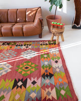Turkish rug, vintage rug, flat weave, kilim rug, large area rug, square rug, Wild Shaman, Portland, Oregon, rug store, rug shop, local shop, bright colors, area rug, bold color