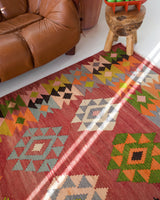 Turkish rug, vintage rug, flat weave, kilim rug, large area rug, square rug, Wild Shaman, Portland, Oregon, rug store, rug shop, local shop, bright colors, area rug, bold color