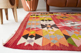 Vintage Turkish Bencik Kilim Rug 5'8"x8'6"