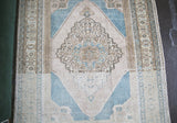 Old Faded Anatolian Rug 3.10ftx5.9ft