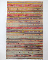 old rug, antique rug, earthy colors, faded colors, Turkish rug, vintage rug, flat weave, kilim rug, large area rug, square rug, Wild Shaman, Portland, Oregon, rug store, rug shop, local shop