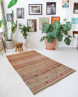 old rug, antique rug, earthy colors, faded colors, Turkish rug, vintage rug, flat weave, kilim rug, large area rug, square rug, Wild Shaman, Portland, Oregon, rug store, rug shop, local shop