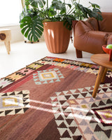 Turkish rug, vintage rug, flat weave, kilim rug, large area rug, square rug, Wild Shaman, Portland, Oregon, rug store, rug shop, local shop, bright colors, area rug, bold color