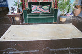 Vintage Turkish Faded Anatolian Runner Rug 3ftx8ft