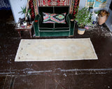 Vintage Turkish Faded Anatolian Runner Rug 3ftx8ft