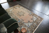 Vintage Faded Anatolian Rug 3.4ftx6.5ft