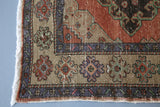 Vintage Anatolian Rug 4ftx6.8ft