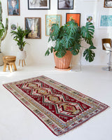 old rug, antique rug, earthy colors, faded colors, Turkish rug, vintage rug, flat weave, kilim rug, large area rug, square rug, Wild Shaman, Portland, Oregon, rug store, rug shop, local shop