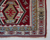 old rug, antique rug, earthy colors, faded colors, Turkish rug, vintage rug, flat weave, kilim rug, large area rug, square rug, Wild Shaman, Portland, Oregon, rug store, rug shop, local shop