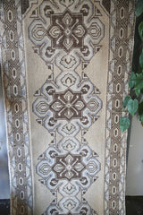 Vintage Turkish Faded Anatolian Runner Rug 3ftx8.10ft