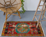 pile rug, turkish rug, vintage rug, portland, rug shop, bright colors, wild shaman, area rug, red rug, mini rug, bold color, Portland, Oregon, rug store, rug shop, local shop