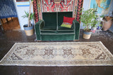 Vintage Turkish Faded Anatolian Runner Rug 3ftx8.10ft