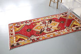 Vintage Anatolian Rug 2.7ftx6.2ft