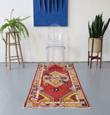 Vintage Anatolian Rug 2.7ftx6.2ft