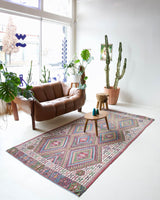 Vintage Fethiye Kilim Rug 4'8"x9'6"