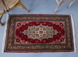 pile rug, turkish rug, vintage rug, portland, rug shop, bright colors, wild shaman, area rug, red rug, mini rug, bold color