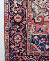 Vintage Persian rug in a living room setting, pile rug, Turkish rug, vintage rug, portland, rug shop, bright colors, wild shaman, soft rug, bold color, Portland, Oregon, rug store, rug shop, local shop, soft rug, pastel colors, faded colors, Persian rug, antique rug