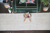 Vintage Turkish Faded Anatolian Runner Rug 3.3ftx9.3ft