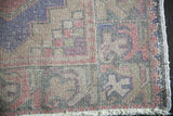 Vintage Turkish Faded Anatolian Runner Rug 3.2ftx9.6ft