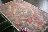 Vintage Faded Anatolian Turkish Rug 4.5ftx7.2ft