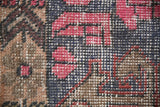 Vintage Faded Anatolian Turkish Rug 4.5ftx7.2ft