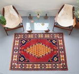 pile rug, Turkish rug, vintage rug, portland, rug shop, bright colors, wild shaman, area rug, red rug, mini rug, bold color, Portland, Oregon, rug store, rug shop, local shop