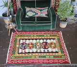 Vintage Sultanhani Kilim 4ftx5.8ft