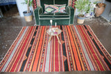 Vintage Sivas Kilim 5.7ftx7.9ft