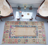 old rug, antique rug, earthy colors, faded colors, Turkish rug, vintage rug, flat weave, kilim rug, large area rug, square rug, Wild Shaman, Portland, Oregon, rug store, rug shop, local shop