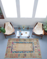 old rug, antique rug, earthy colors, faded colors, Turkish rug, vintage rug, flat weave, kilim rug, large area rug, square rug, Wild Shaman, Portland, Oregon, rug store, rug shop, local shop