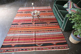 Vintage Sivas Kilim 5.7ftx7.9ft
