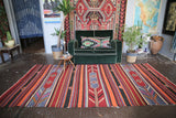 Vintage Sivas Kilim 4.10ftx9.8ft