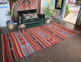 Vintage Sivas Kilim 4.10ftx9.8ft