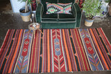 Vintage Sivas Kilim 4.10ftx9.8ft