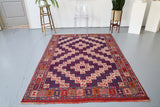 Vintage Manisa Cicim Kilim 5.4ftx7.4ft