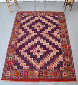 Vintage Manisa Cicim Kilim 5.4ftx7.4ft